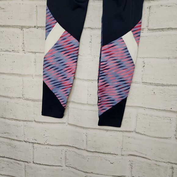 Athleta Electra Sonar 7/8 Length Pink Blue Stretch Leggings Women's Size S - Picture 8 of 11